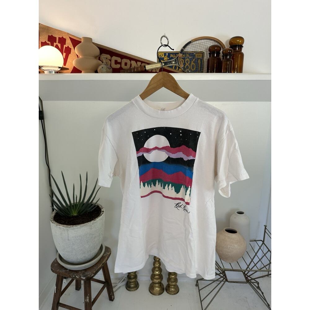 Vintage Stedman Single Stitch Red River Nature T-Shirt L